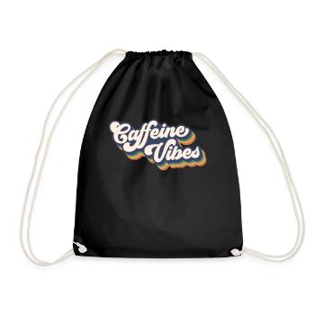 Vibrations de caféine - pour les vrais amateurs de café - Sac de sport léger - noir - Devant