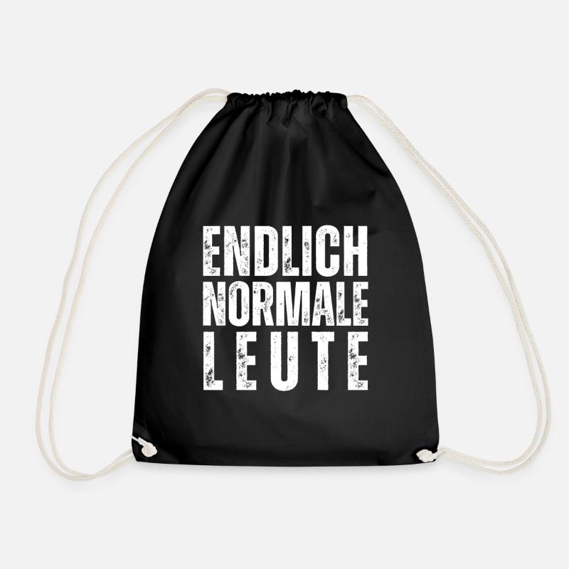 Endlich normale Leute. Lustige Ruhrpott Sprüche - Turnbeutel - Schwarz