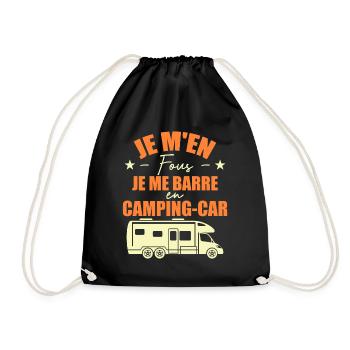 Je M'en Fous Je Me Barre En Camping-car - Sac de sport léger - noir - Devant
