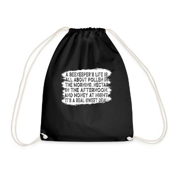La vie des apiculteurs est une question de miel - Sac de sport léger - noir - Devant