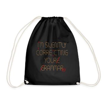 Je corrige silencieusement votre grammaire - Sac de sport léger - noir - Devant