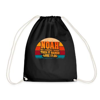 Noé était un théoricien du complot et il pleuvait - Sac de sport léger - noir - Devant
