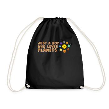Juste un garçon qui aime les planètes du système solaire - Sac de sport léger - noir - Devant