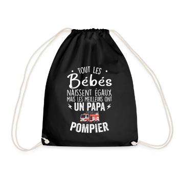 Bébés égaux meilleurs ont un papa pompier - Sac de sport léger - noir - Devant