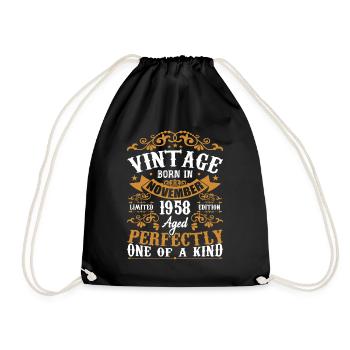 Cadeau Les Légendes Sont Nées En Novembre 1958 - Sac de sport léger - noir - Devant