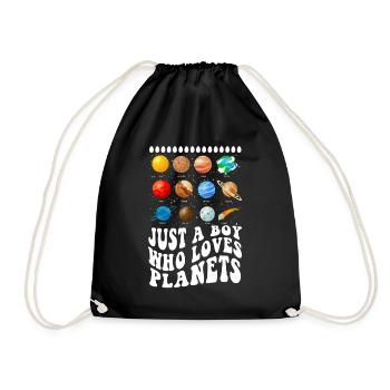 Juste un garçon qui aime les planètes du système solaire - Sac de sport léger - noir - Devant