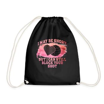 I Can Block Your Shot Beach Volleyball - Drawstring Bag - black - Front