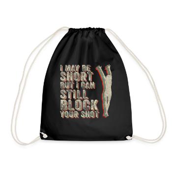 I Can Block Your Shot Beach Volleyball - Drawstring Bag - black - Front