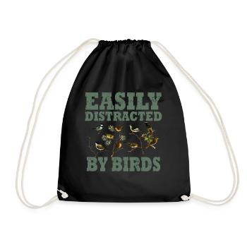 Facilement distrait par les oiseaux Bird Lover - Sac de sport léger - noir - Devant