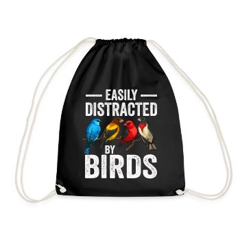 Facilement distrait par les oiseaux Bird Lover - Sac de sport léger - noir - Devant