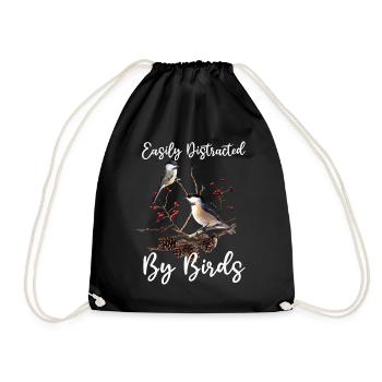 Facilement distrait par les oiseaux Bird Lover - Sac de sport léger - noir - Devant