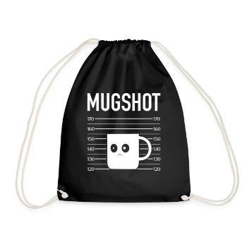 Never Surrender Mugshot Mug Shot - Turnbeutel - Schwarz - Vorne