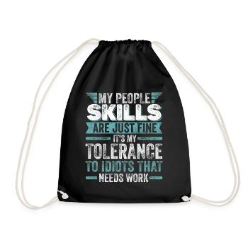 Mes compétences relationnelles sont très bien - Sac de sport léger - noir - Devant