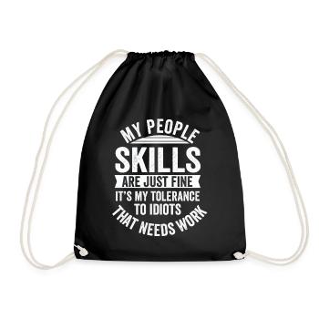 Mes compétences relationnelles sont très bien - Sac de sport léger - noir - Devant
