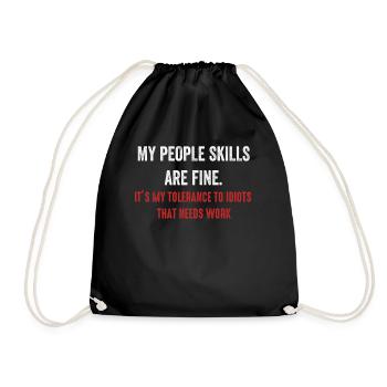 Mes compétences relationnelles sont très bien - Sac de sport léger - noir - Devant
