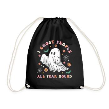 Halloween I Ghost People All Year Long - Drawstring Bag - black - Front