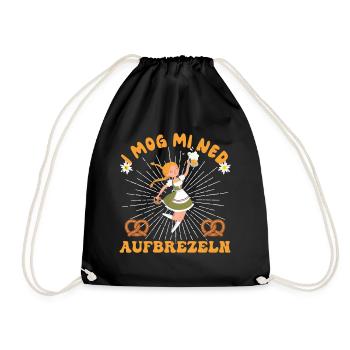 I Mog Mi Ned Aufbrezeln Dirndl - Turnbeutel - Schwarz - Vorne