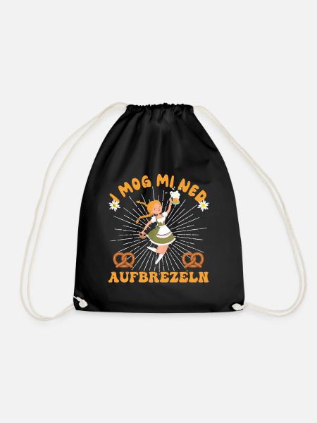 I Mog Mi Ned Aufbrezeln Dirndl - Turnbeutel - Schwarz