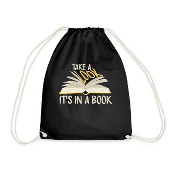 Jetez un coup d’œil C’est dans un rat de bibliothèque de lecture de livre - Sac de sport léger - noir - Devant