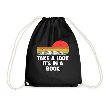 Jetez un coup d’œil C’est dans un rat de bibliothèque de lecture de livre - Sac de sport léger - noir - Devant