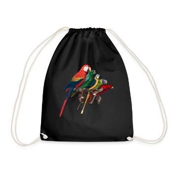 Funny Bird Watcher Birding Watching - Drawstring Bag - black - Front