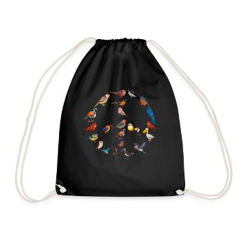 Funny Bird Watcher Birding Watching - Drawstring Bag - black - Front