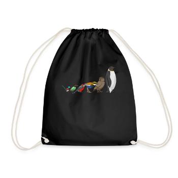 Funny Bird Watcher Birding Watching - Drawstring Bag - black - Front