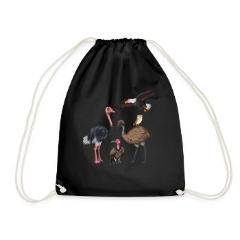 Funny Bird Watcher Birding Watching - Drawstring Bag - black - Front