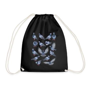 Funny Bird Watcher Birding Watching - Drawstring Bag - black - Front