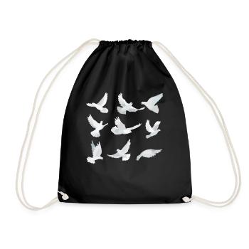 Funny Bird Watcher Birding Watching - Drawstring Bag - black - Front
