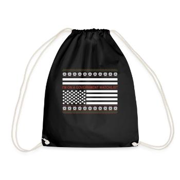 I'm On A Government Watchlist - Drawstring Bag - black - Front