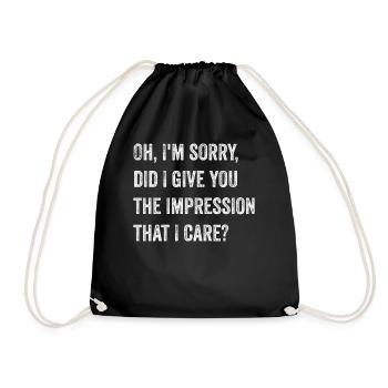Pardon. Est-ce que je vous ai donné l’impression - Sac de sport léger - noir - Devant