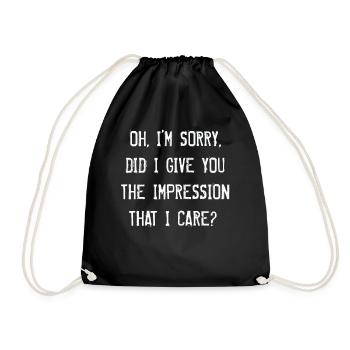 Pardon. Est-ce que je vous ai donné l’impression - Sac de sport léger - noir - Devant