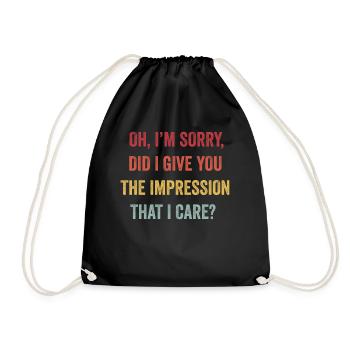 Pardon. Est-ce que je vous ai donné l’impression - Sac de sport léger - noir - Devant