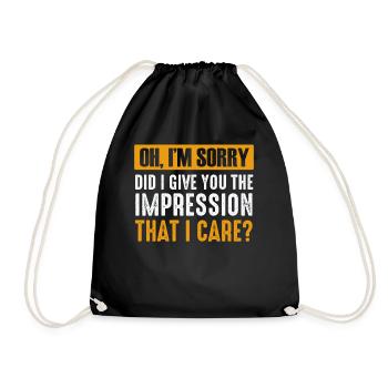 Pardon. Est-ce que je vous ai donné l’impression - Sac de sport léger - noir - Devant