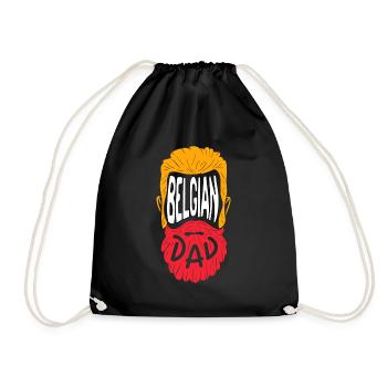 Belgian Dad - Turnbeutel - Schwarz - Vorne