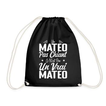 Un Mateo Pas Chiant Ce N'est Pas Un Vrai Mateo - Sac de sport léger - noir - Devant