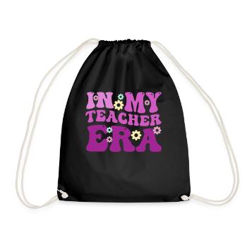 In My Teaching Era Teaching - Drawstring Bag - black - Front