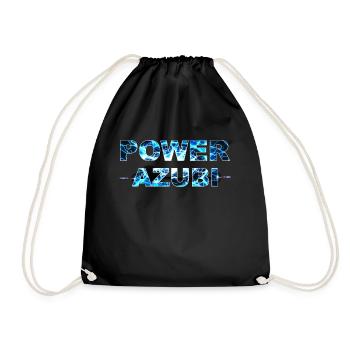 POWER AZUBI - der Auszubildende der Gas gibt Humor - Turnbeutel - Schwarz - Vorne