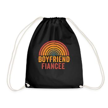 Fiançailles de couple fiancées Hommes Fiancée drôle - Sac de sport léger - noir - Devant
