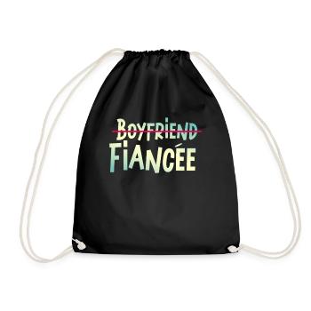 Fiançailles de couple fiancées Hommes Fiancée drôle - Sac de sport léger - noir - Devant