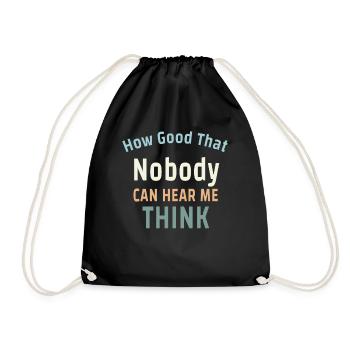 Comme c’est bon que personne ne puisse m’entendre penser - Sac de sport léger - noir - Devant