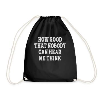 Comme c’est bon que personne ne puisse m’entendre penser - Sac de sport léger - noir - Devant
