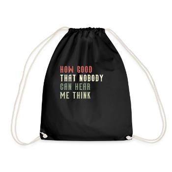 Comme c’est bon que personne ne puisse m’entendre penser - Sac de sport léger - noir - Devant