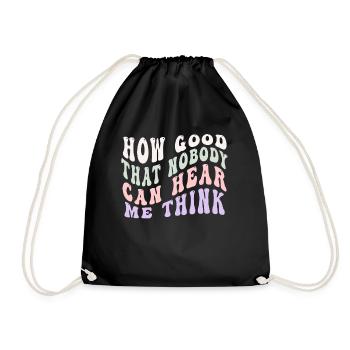 Comme c’est bon que personne ne puisse m’entendre penser - Sac de sport léger - noir - Devant