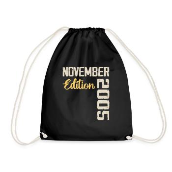 Né en novembre 2005 - Edition 2005 - Sac de sport léger - noir - Devant