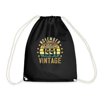 Les légendes sont nés en novembre 1991 - 1991 - Sac de sport léger - noir - Devant