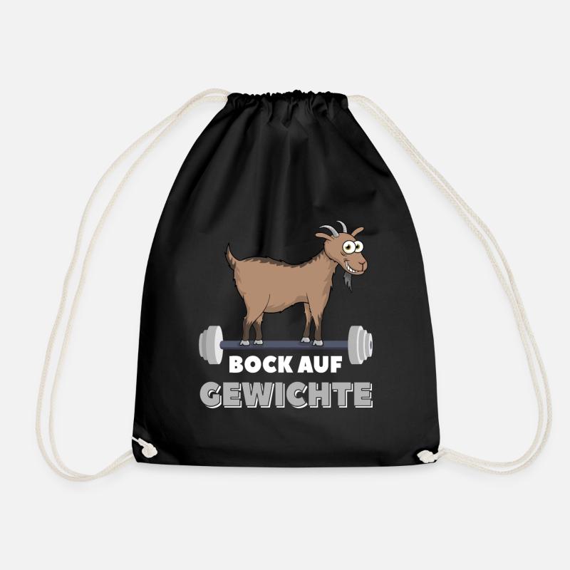Bock auf Gewichte - Turnbeutel - Schwarz