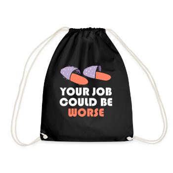 Votre travail pourrait être pire Papier toilette Lieu de travail - Sac de sport léger - noir - Devant