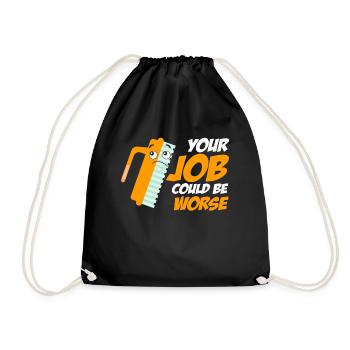 Votre travail pourrait être pire Papier toilette Lieu de travail - Sac de sport léger - noir - Devant
